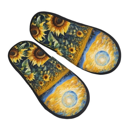 Ocsxa Mens Womens Cozy Memory Foam Scuff Slippers Slip On Warm House Shoes Indoor/Outdoor Starry Sky Moon Sunflower Designs-Large
Ocsxa Mens Womens Cozy Memory Foam Scuff Slippers Slip On Warm House Shoes Indoor/Outdoor Starry Sky Moon Sunflower Designs-Large