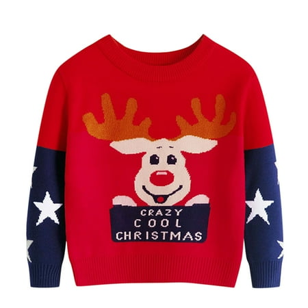 Toddler Boys Girls Christmas Cartoon Star Snowfakle Deer Prints Sweater Long Sleeve Warm Knitted Pullover Knitwear Xmas Baby Kids Korean Casual Coats Outwear
Toddler Boys Girls Christmas Cartoon Star Snowfakle Deer Prints Sweater Long Sleeve Warm Knitted Pullover Knitwear Xmas Baby Kids Korean Casual Coats Outwear