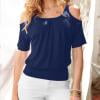 Leylayray Womens Tops Women s Loose Off-shoulder Corset Solid Color Short-sleeved T-shirt Blue L
Leylayray Womens Tops Women s Loose Off-shoulder Corset Solid Color Short-sleeved T-shirt Blue L