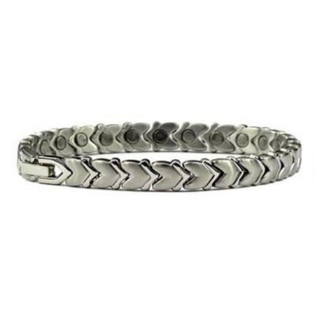 Silver Plated Cupid's Guide - Pure Titanium Magnetic Therapy Bracelet