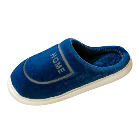 SEMIMAY Winter Couples Men Warm Home Baotou Plush Soft Bottom Comfortable Solid Color Flat Cotton Slippers Navy
SEMIMAY Winter Couples Men Warm Home Baotou Plush Soft Bottom Comfortable Solid Color Flat Cotton Slippers Navy
