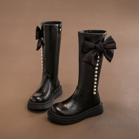 HAXMNOU Children Shoes Long Boots High Boots Autumn And Winter New Girl Soft Bottom PU Leather Boots Black
HAXMNOU Children Shoes Long Boots High Boots Autumn And Winter New Girl Soft Bottom PU Leather Boots Black