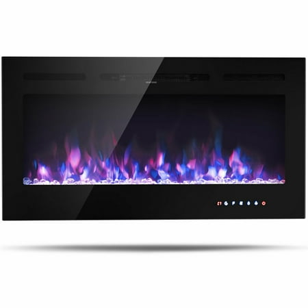 Spaco 40-Inch Electric Fireplace Recessed with Thermostat Electric Fireplace Insert Wall Recessed/Mounted Freestanding Fireplace 
Spaco 40-Inch Electric Fireplace Recessed with Thermostat Electric Fireplace Insert Wall Recessed/Mounted Freestanding Fireplace