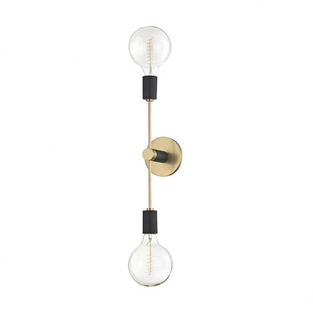 -Two Light Wall Sconce in Style-4.75 inches Wide By 18 inches High Aged Brass Black Bailey Street Home 735-Bel-2693040
-Two Light Wall Sconce in Style-4.75 inches Wide By 18 inches High Aged Brass Black Bailey Street Home 735-Bel-2693040