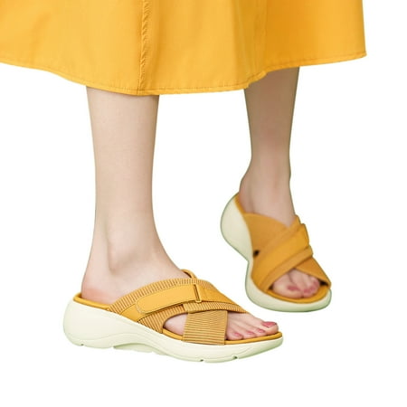 hoksml Women s Wedges Shoes Latest Hot Style Upgrade Elastic Cross Correction Ladies Sandalsr Soft Slippers on Clearance
hoksml Women s Wedges Shoes Latest Hot Style Upgrade Elastic Cross Correction Ladies Sandalsr Soft Slippers on Clearance