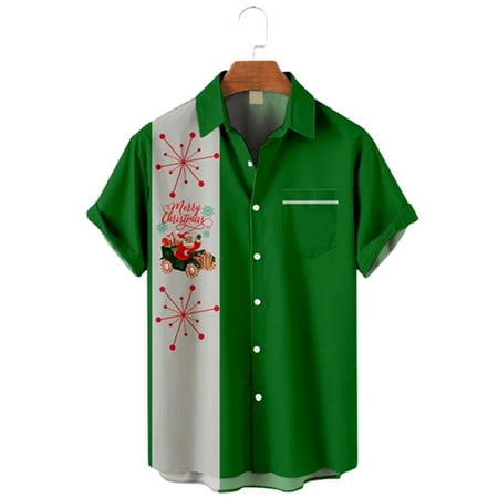 Men s Christmas Short Sleeve Hawaiian Shirt with Chest Pocket Casual Christmas Santa Print Shirts for Boys
Men s Christmas Short Sleeve Hawaiian Shirt with Chest Pocket Casual Christmas Santa Print Shirts for Boys
