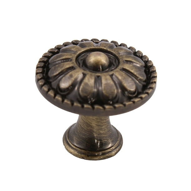 Zinc Alloy Knobs 24mm Metal Round Dresser Knobs Pull Handle for Home Kitchen Cupboard Cabinet Bronze Tone