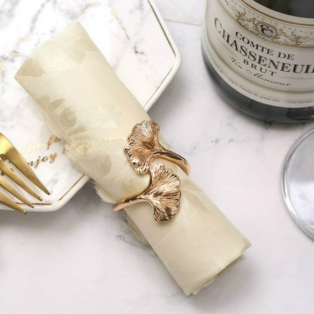 Joyindecor Ginkgo Leaf Napkin Rings - Set of 6 Natural Metal Napkin Holders for Wedding Party and Da
Joyindecor Ginkgo Leaf Napkin Rings - Set of 6 Natural Metal Napkin Holders for Wedding Party and Da