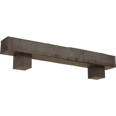 Ekena Millwork 8 H x 12 D x 60 W Rough Sawn Faux Wood Urethane Fireplace Mantel Kit W/ Alamo Corbels Aged Pecan
Ekena Millwork 8 H x 12 D x 60 W Rough Sawn Faux Wood Urethane Fireplace Mantel Kit W/ Alamo Corbels Aged Pecan