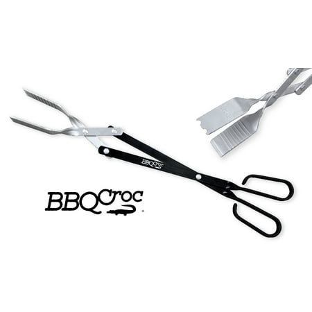 BBQ Croc Tongs, 21" Grill Tongs that Grab, Flip, and Clean