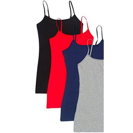 Essential Basic Women Value Pack Long Camisole Cami - Black H Gray Navy Red Small
Essential Basic Women Value Pack Long Camisole Cami - Black H Gray Navy Red Small