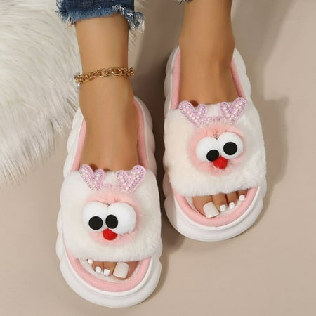 PIKADINGNIS 2022 Platform Height 4cm Fluffy Fur Slippers Women Winter Warm Lovely Flowers Upper Design Plush Home Slippers Women Shoes
PIKADINGNIS 2022 Platform Height 4cm Fluffy Fur Slippers Women Winter Warm Lovely Flowers Upper Design Plush Home Slippers Women Shoes