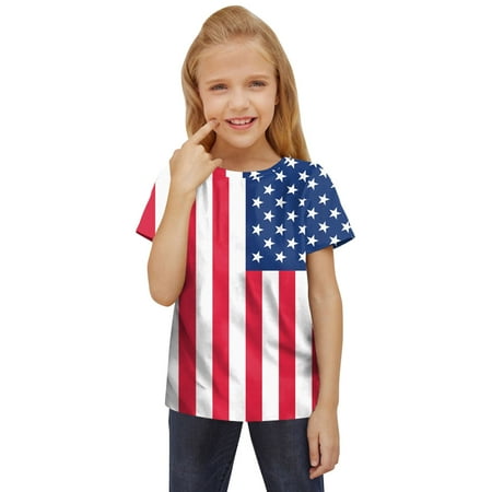 Toddler Girl Boy Independence Day Short Sleeve Tops American Unisex T Shirt Size 120 Red
Toddler Girl Boy Independence Day Short Sleeve Tops American Unisex T Shirt Size 120 Red
