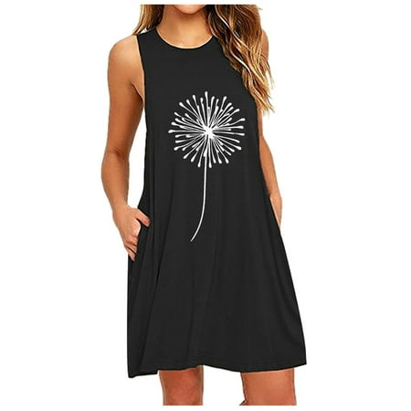 YUNAFFT Women Dresses Plus Size Clearance Fashion Womens Pocket Dandelions Printing Sleeveless Casual Nightdress Dresses Fire Sale
YUNAFFT Women Dresses Plus Size Clearance Fashion Womens Pocket Dandelions Printing Sleeveless Casual Nightdress Dresses Fire Sale