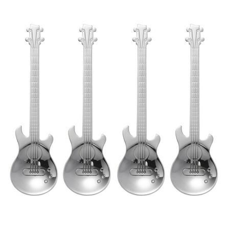 4pcs Guitar Coffee Spoon Stainless Steel Coffee Mixing Spoon Cold Drink Tea Tools Kitchen Accessories (Silver)
4pcs Guitar Coffee Spoon Stainless Steel Coffee Mixing Spoon Cold Drink Tea Tools Kitchen Accessories (Silver)