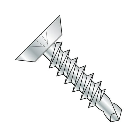 Steel Self-Drilling Screw Zinc Plated Finish Undercut 82 Degree Flat Head Phillips Drive #3 Drill Point #10-16 Thread Size 1-1/4 Length (Pack of 50)
Steel Self-Drilling Screw Zinc Plated Finish Undercut 82 Degree Flat Head Phillips Drive #3 Drill Point #10-16 Thread Size 1-1/4 Length (Pack of 50)