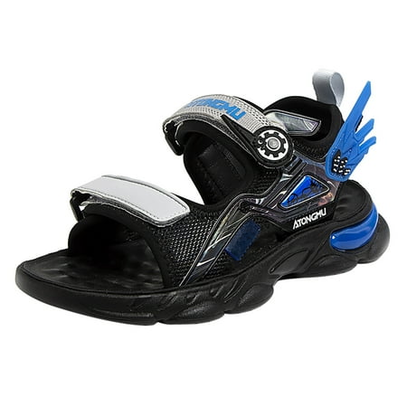 Toddler Sandals Cartoon Summer Slides Unisex Sandal Blue 32 9Y-9.5Y
