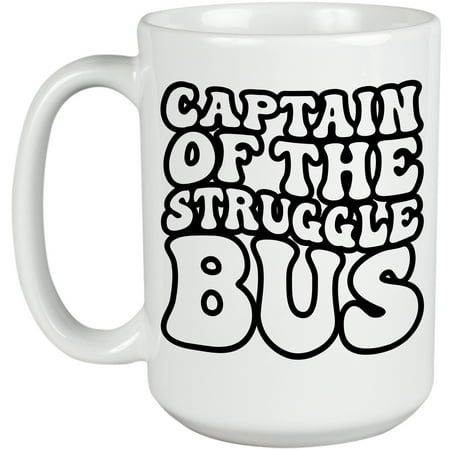 Captain of the Struggle Bus Colloquialism Quote or Saying Groovy Retro Wavy Text Merch Gift White 15oz Ceramic Mug
Captain of the Struggle Bus Colloquialism Quote or Saying Groovy Retro Wavy Text Merch Gift White 15oz Ceramic Mug