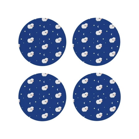 Coasters Set of 4 - Moon lamb Drink Coasters for Tabletop Protection Leather Coasters for Living Room Decor and Housewarming Gift Round Shape
Coasters Set of 4 - Moon lamb Drink Coasters for Tabletop Protection Leather Coasters for Living Room Decor and Housewarming Gift Round Shape