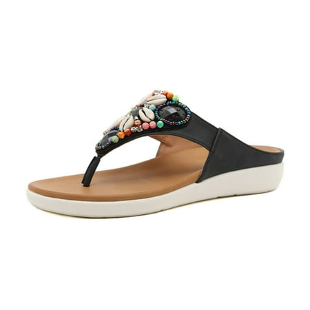 Peep Toe Ethnic Sandals Women s Boho Slip-on Style Slippers Summer Beach Supply 37 Black
Peep Toe Ethnic Sandals Women s Boho Slip-on Style Slippers Summer Beach Supply 37 Black