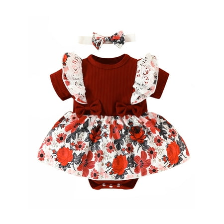 Baby Girl 2Pcs Summer Outfits Short Sleeve Bow Front Floral/Leopard Romper + Headband Set(0-18Months)
Baby Girl 2Pcs Summer Outfits Short Sleeve Bow Front Floral/Leopard Romper + Headband Set(0-18Months)