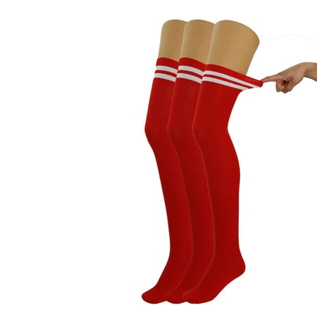 Cotton Thigh High Over The Knee Knitted Socks for Women Red Long Socks 3 Pairs 
Cotton Thigh High Over The Knee Knitted Socks for Women Red Long Socks 3 Pairs