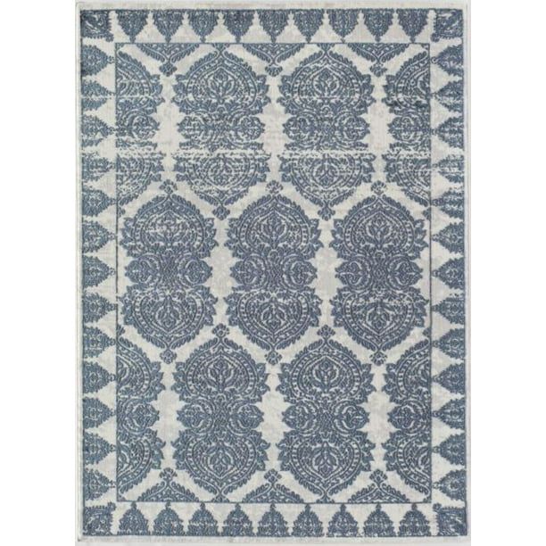 Little Seeds Magnolia Paisley Navy Area Rug, 5 x 7