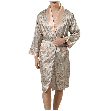 YWDJ Satin Pajamas Women Men Solid Casual Long Sleeves Lace-up Print Home Pocket Long Pajama Robe Khaki L
YWDJ Satin Pajamas Women Men Solid Casual Long Sleeves Lace-up Print Home Pocket Long Pajama Robe Khaki L