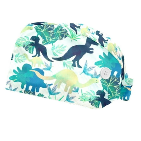 2PCS Working Cap with Buttons and Sweatband Adjustable Tie Back Hats Bouffant Caps Dinosaur Scrub Turban Hat
2PCS Working Cap with Buttons and Sweatband Adjustable Tie Back Hats Bouffant Caps Dinosaur Scrub Turban Hat