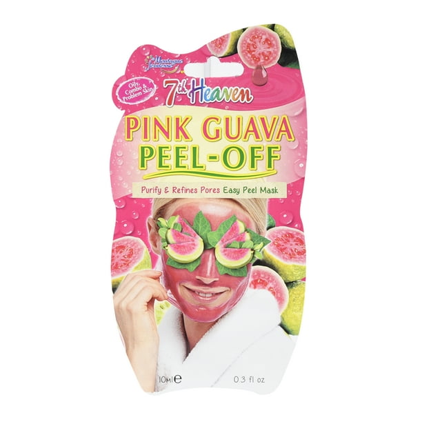 7th Heaven Pink Guava Peel Off Face Mask, Deeply Cleans Pores, 0.3 Oz