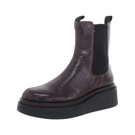 Sam Edelman Womens Kolton 2 Patent Wedge Chelsea Boots