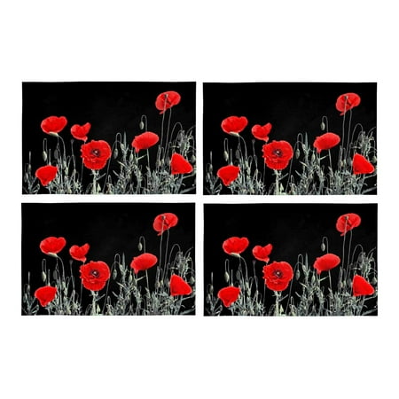 MKHERT Red Poppies Flowers Art Placemats Table Mats for Dining Room Kitchen Table Decoration 12x18 inch Set of 4
MKHERT Red Poppies Flowers Art Placemats Table Mats for Dining Room Kitchen Table Decoration 12x18 inch Set of 4