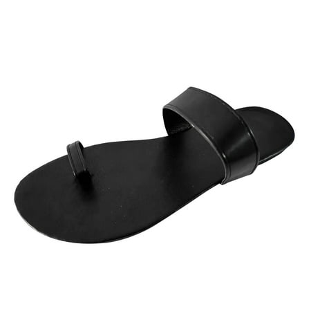 Cathalem Ladies Fashion Solid Color Leather Open Toe Cover Toe Flat Casual Slippers Black 41
Cathalem Ladies Fashion Solid Color Leather Open Toe Cover Toe Flat Casual Slippers Black 41