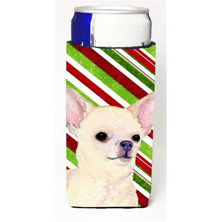 Chihuahua Candy Cane Holiday Christmas Michelob Ultra s For Slim Cans - 12 oz.