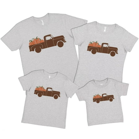 7 ate 9 Apparel Matching Family Happy Thanksgiving Shirts - Fall Vintage Truck with Pumpkins - Grey T-Shirt 6 Months
7 ate 9 Apparel Matching Family Happy Thanksgiving Shirts - Fall Vintage Truck with Pumpkins - Grey T-Shirt 6 Months