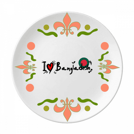 I Love Bangladesh Word Flag Love Heart Illustration Flower Ceramics Plate Tableware Dinner Dish
I Love Bangladesh Word Flag Love Heart Illustration Flower Ceramics Plate Tableware Dinner Dish