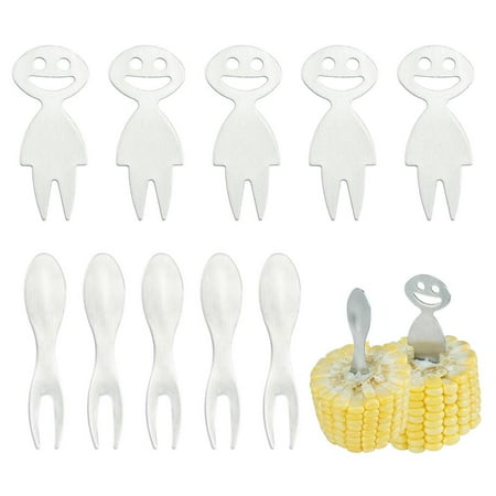 10PCS Corn Cob Holders Stainless Steel Fruit Fork Lightweight Portable Corn Forks Waterproof Reusable Kitchenware for Camping
10PCS Corn Cob Holders Stainless Steel Fruit Fork Lightweight Portable Corn Forks Waterproof Reusable Kitchenware for Camping