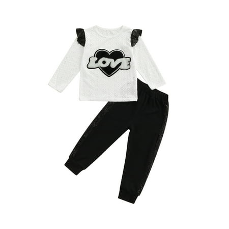 Toddler Baby 2Pcs Lettler/Sequin Outfit Sequin Love Pattern Round Neck Ruffle Pullover T-Shirt + Pants Trousers
Toddler Baby 2Pcs Lettler/Sequin Outfit Sequin Love Pattern Round Neck Ruffle Pullover T-Shirt + Pants Trousers