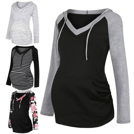 Tejiojio Maternity/Labor/Nursing Clothing Clearance Women Maternity Striped Print Long Sleeve V-neck Hoodie Sweatshirts Top
Tejiojio Maternity/Labor/Nursing Clothing Clearance Women Maternity Striped Print Long Sleeve V-neck Hoodie Sweatshirts Top