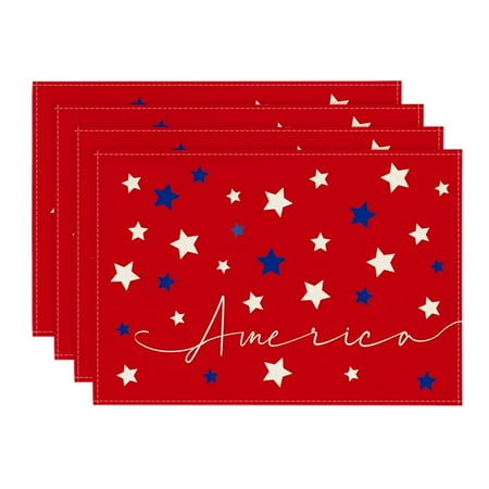 Independence Day Table Decor Red Stars America Patriotic 4 Placemats for Memorial Day 4th of July
Independence Day Table Decor Red Stars America Patriotic 4 Placemats for Memorial Day 4th of July