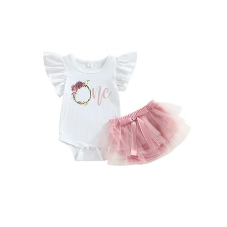 Frobukio Newborn Baby Girls Romper Outfits Fly Sleeve Wreath Lettering Pattern Romper Mesh Ruffle Skirt Shorts Pink 12-18 Months
Frobukio Newborn Baby Girls Romper Outfits Fly Sleeve Wreath Lettering Pattern Romper Mesh Ruffle Skirt Shorts Pink 12-18 Months