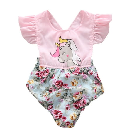 StylesILove Newborn Baby Girl Backless Unicorn Floral Print Ruffle Sleeve Sunsuit Romper (70/0-3 Months)
StylesILove Newborn Baby Girl Backless Unicorn Floral Print Ruffle Sleeve Sunsuit Romper (70/0-3 Months)