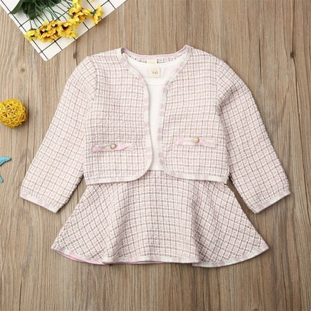 Binhe Kids Everyday Comfort Set Toddler Girl s Set Baby Autumn Two P-iece Long Sleeve Plaid Dress + Crochet Jacket Set for Fall and Winter Comfortable Fit and Easy
Binhe Kids Everyday Comfort Set Toddler Girl s Set Baby Autumn Two P-iece Long Sleeve Plaid Dress + Crochet Jacket Set for Fall and Winter Comfortable Fit and Easy
