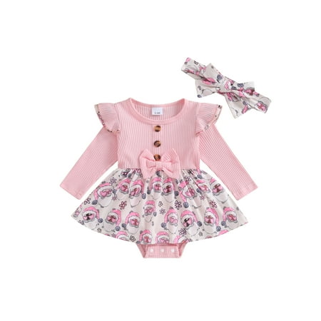 Bagilaanoe Newborn Baby Girl Christmas Rompers Dress Santa Print Long Sleeve Bodysuit + Headband 3M 6M 12M 18M Infant Fall Patchwork A-line Dresses
Bagilaanoe Newborn Baby Girl Christmas Rompers Dress Santa Print Long Sleeve Bodysuit + Headband 3M 6M 12M 18M Infant Fall Patchwork A-line Dresses