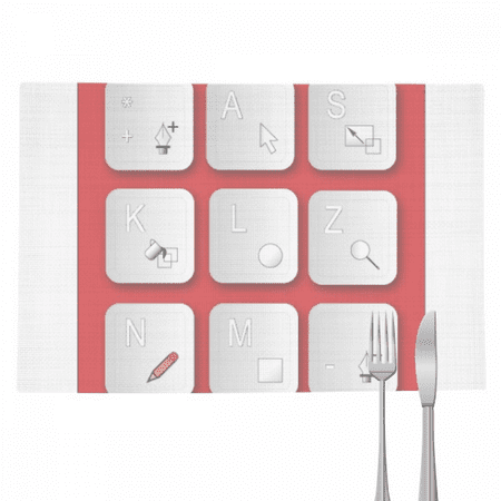 Keyboard Shortcut Letter Design Placemat Pad Kitchen Woven Heat Resistant Cushion Rectangle
Keyboard Shortcut Letter Design Placemat Pad Kitchen Woven Heat Resistant Cushion Rectangle