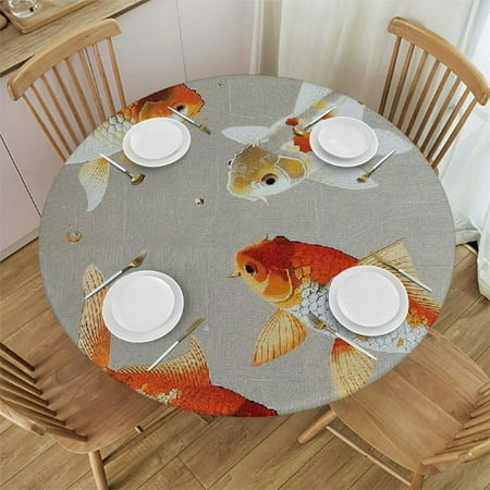 SHERONV Goldfish Bubbles Kitsch Round Table Cover Stain Resistant Washable Indoor Outdoor Tablecloth Kitchen Dining Wedding Parties 100% Polyester Fiber 46-50
SHERONV Goldfish Bubbles Kitsch Round Table Cover Stain Resistant Washable Indoor Outdoor Tablecloth Kitchen Dining Wedding Parties 100% Polyester Fiber 46-50