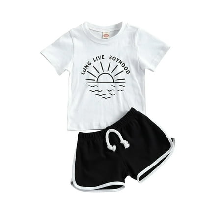 Fesfesfes Toddler Kids Baby Girls Letter Sun Print Short Sleeve T-shirt+Shorts Outfits Set
Fesfesfes Toddler Kids Baby Girls Letter Sun Print Short Sleeve T-shirt+Shorts Outfits Set