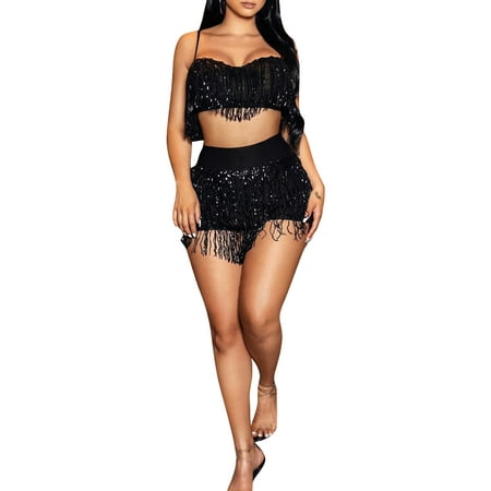 Womens Cut Out Sleeveless Sequins Tassel Bra Tops and Skirt Costume for Belly Dance Nightclubs Party Club
Womens Cut Out Sleeveless Sequins Tassel Bra Tops and Skirt Costume for Belly Dance Nightclubs Party Club