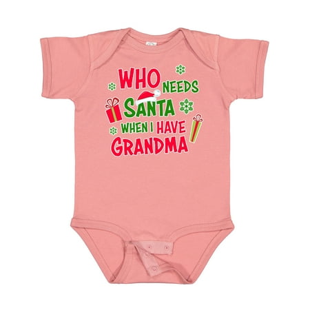 Inktastic Who Needs Santa when I Have Grandma Boys or Girls Baby Bodysuit
Inktastic Who Needs Santa when I Have Grandma Boys or Girls Baby Bodysuit