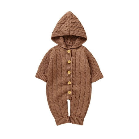 Baby Girls Boys Hooded Sweater Rompers Infant Solid Color Buttons Long Sleeve Fall Hoodies Bodysuits
Baby Girls Boys Hooded Sweater Rompers Infant Solid Color Buttons Long Sleeve Fall Hoodies Bodysuits